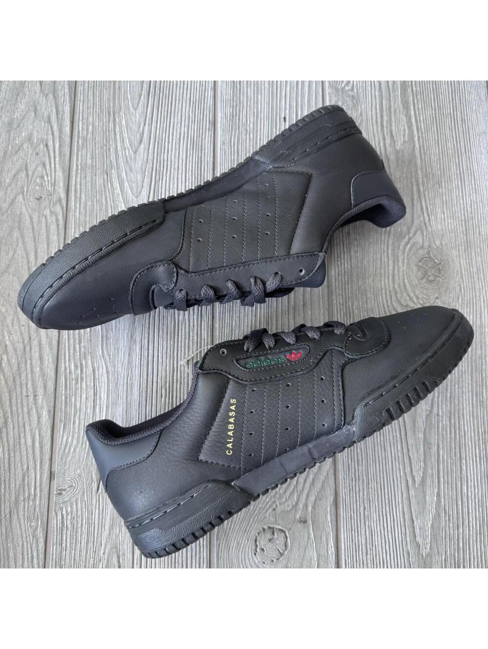 adidas Yeezy Powerphase Calabasas Core Black CG6420 Leather Men's 9.5 43 Shoes - Picture 4 of 12